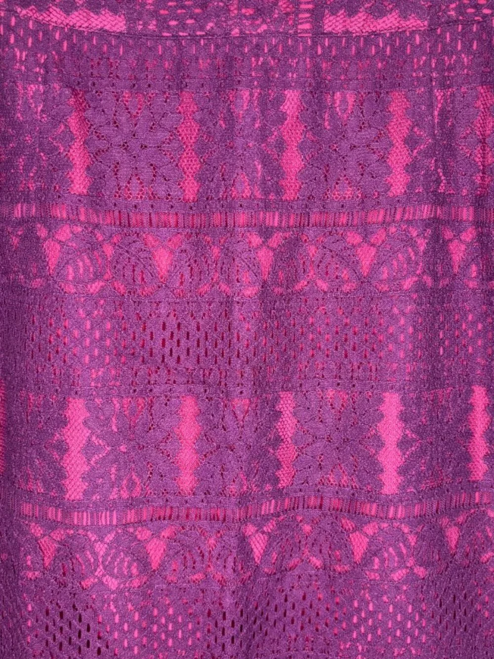 COLDWATER CREEK Pencil Skirt Womens 10 Pink Purple Lace Midi Office Professional